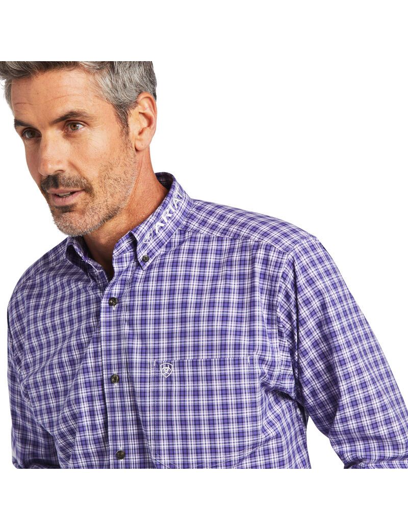 Camisas De Traje Ariat Pro Series Team Slane Classic Fit Hombre Moradas | HBKA25840