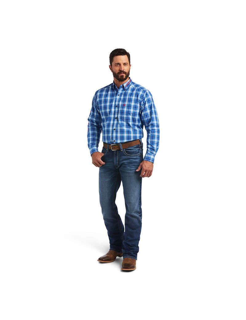 Camisas De Traje Ariat Pro Series Team Yves Classic Fit Hombre Azules | KVCG07821