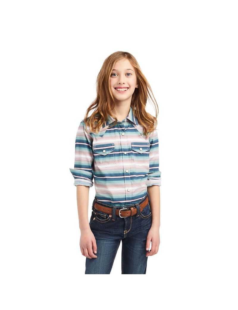 Camisas De Traje Ariat REAL Downstream Niños Multicolor | CTUN71452