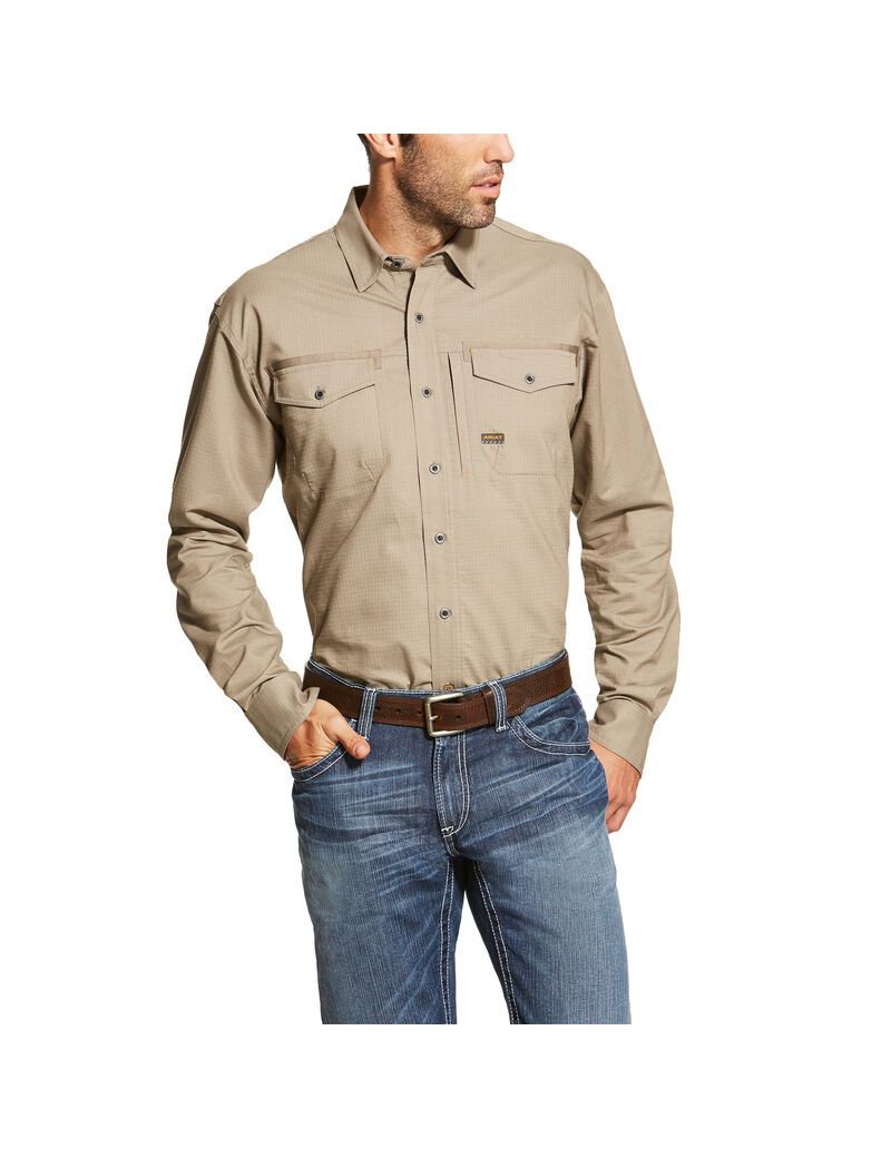 Camisas De Traje Ariat Rebar Workman Trabajo Hombre Multicolor | XGDR03479