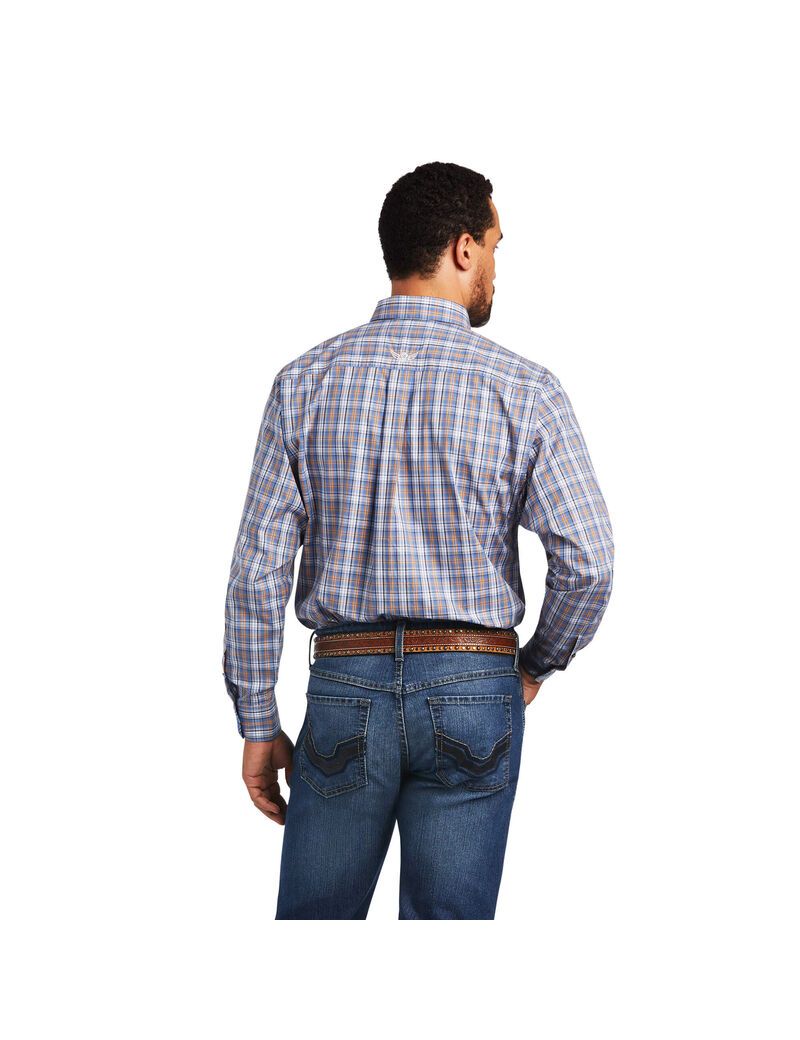 Camisas De Traje Ariat Relentless Agility Stretch Classic Fit Hombre Azules | HLCO31254