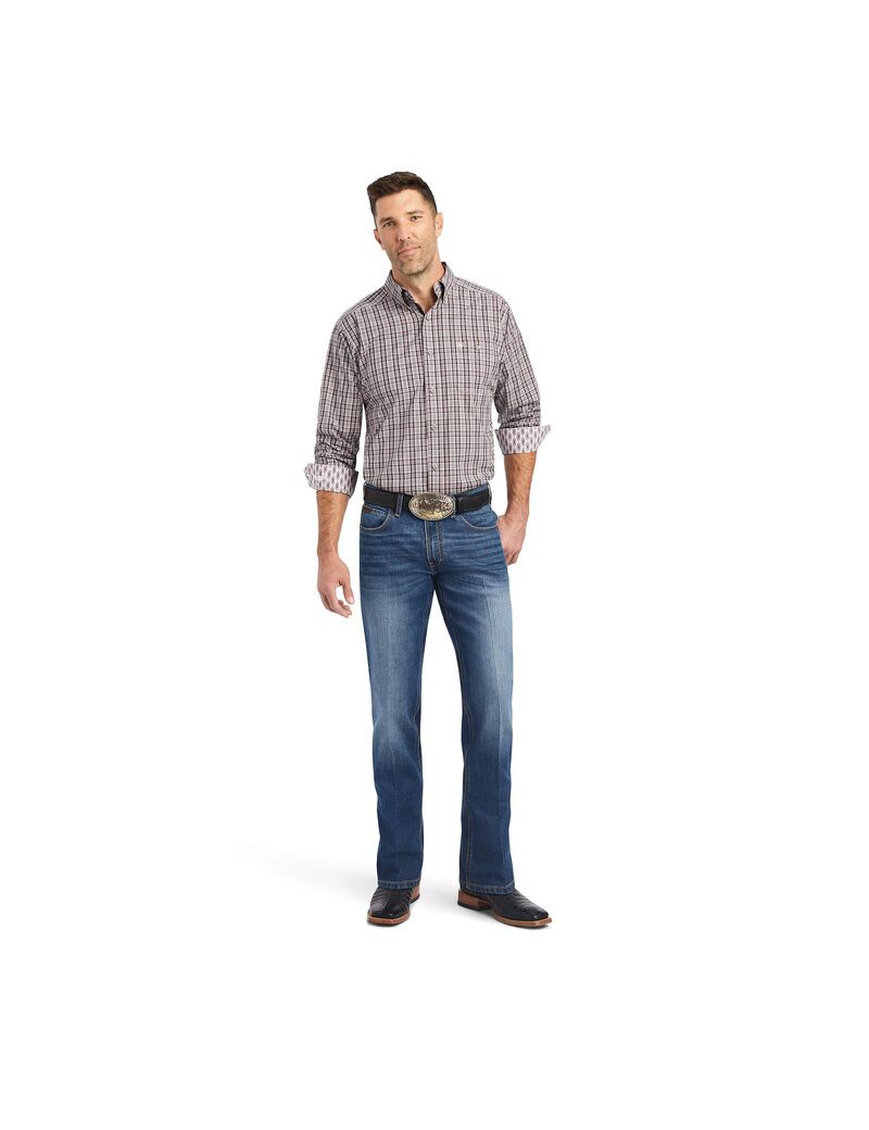 Camisas De Traje Ariat Relentless Resolute Stretch Classic Fit Hombre Moradas | RIHP03581