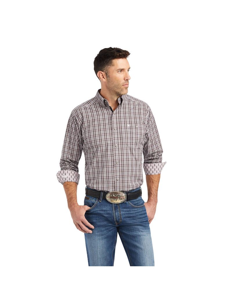 Camisas De Traje Ariat Relentless Resolute Stretch Classic Fit Hombre Moradas | RIHP03581