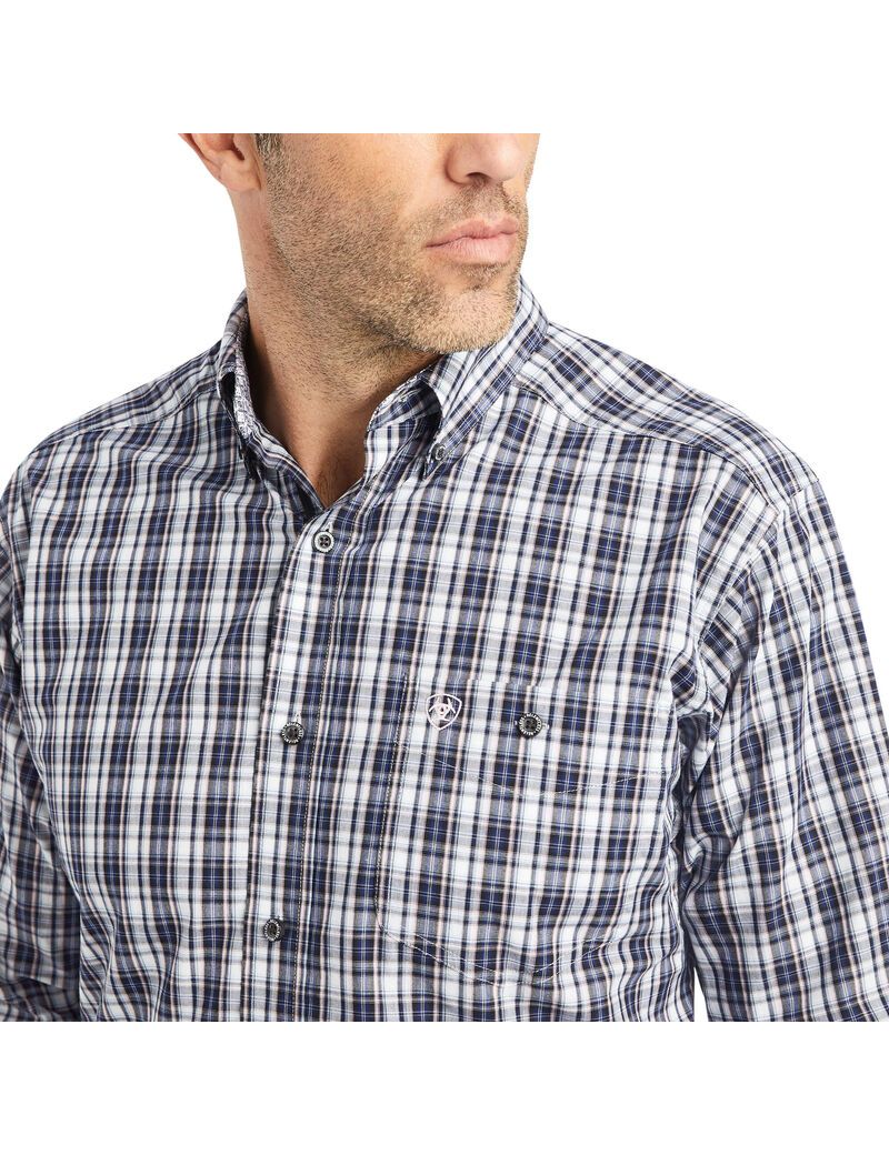 Camisas De Traje Ariat Relentless Risky Stretch Classic Fit Hombre Blancas | WCTE53267