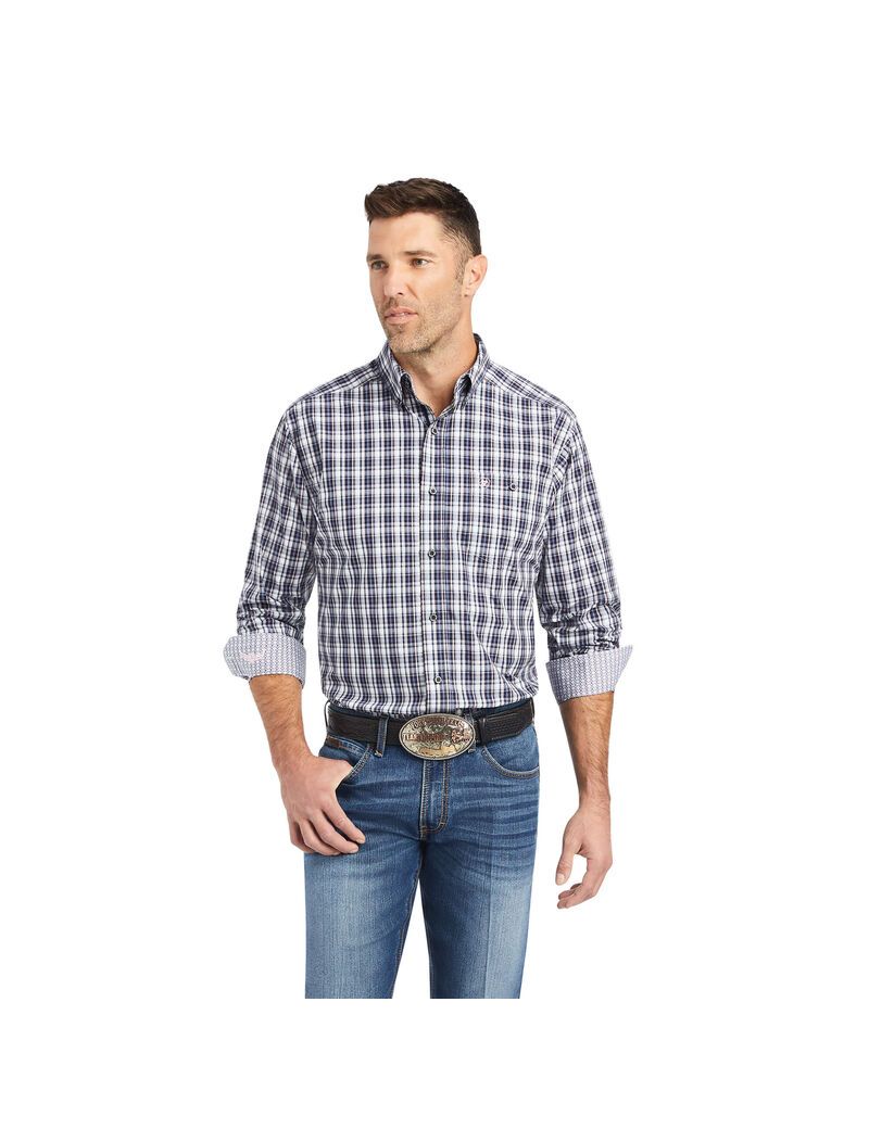 Camisas De Traje Ariat Relentless Risky Stretch Classic Fit Hombre Blancas | WCTE53267