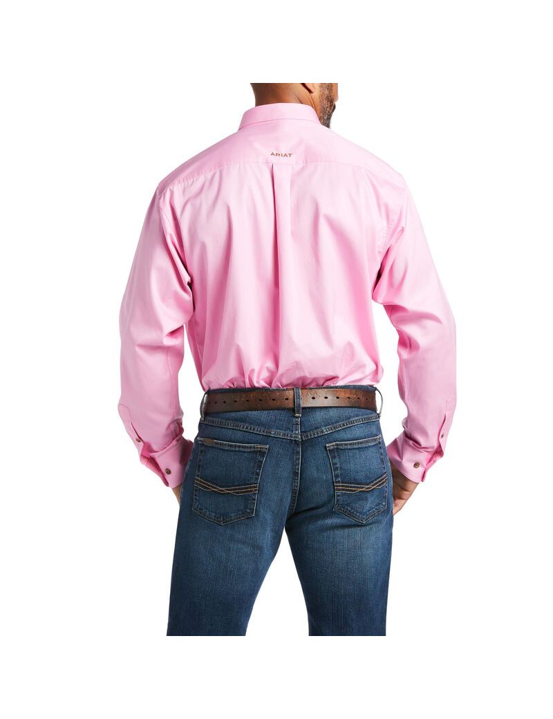 Camisas De Traje Ariat Solid Twill Hombre Rosas | TZBV05361