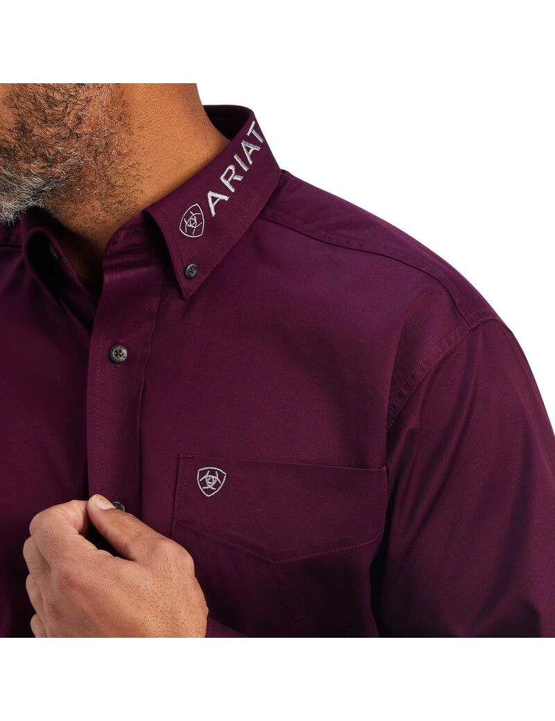 Camisas De Traje Ariat Team Logo Twill Classic Fit Hombre Multicolor | YSAO09478