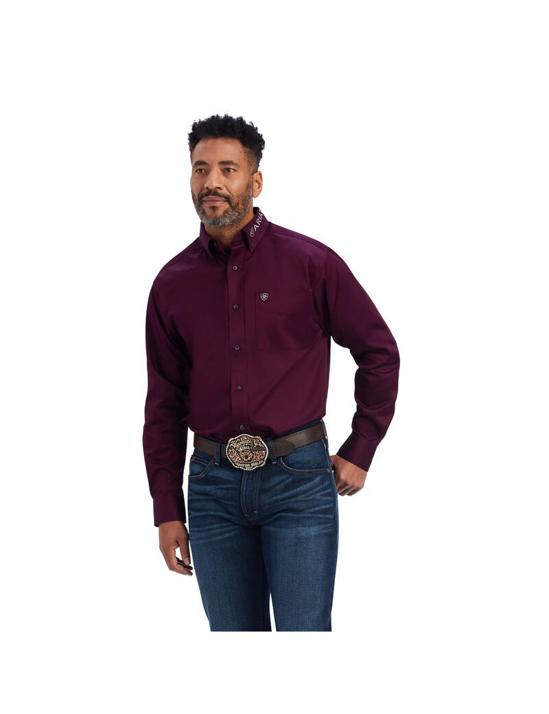 Camisas De Traje Ariat Team Logo Twill Classic Fit Hombre Multicolor | YSAO09478