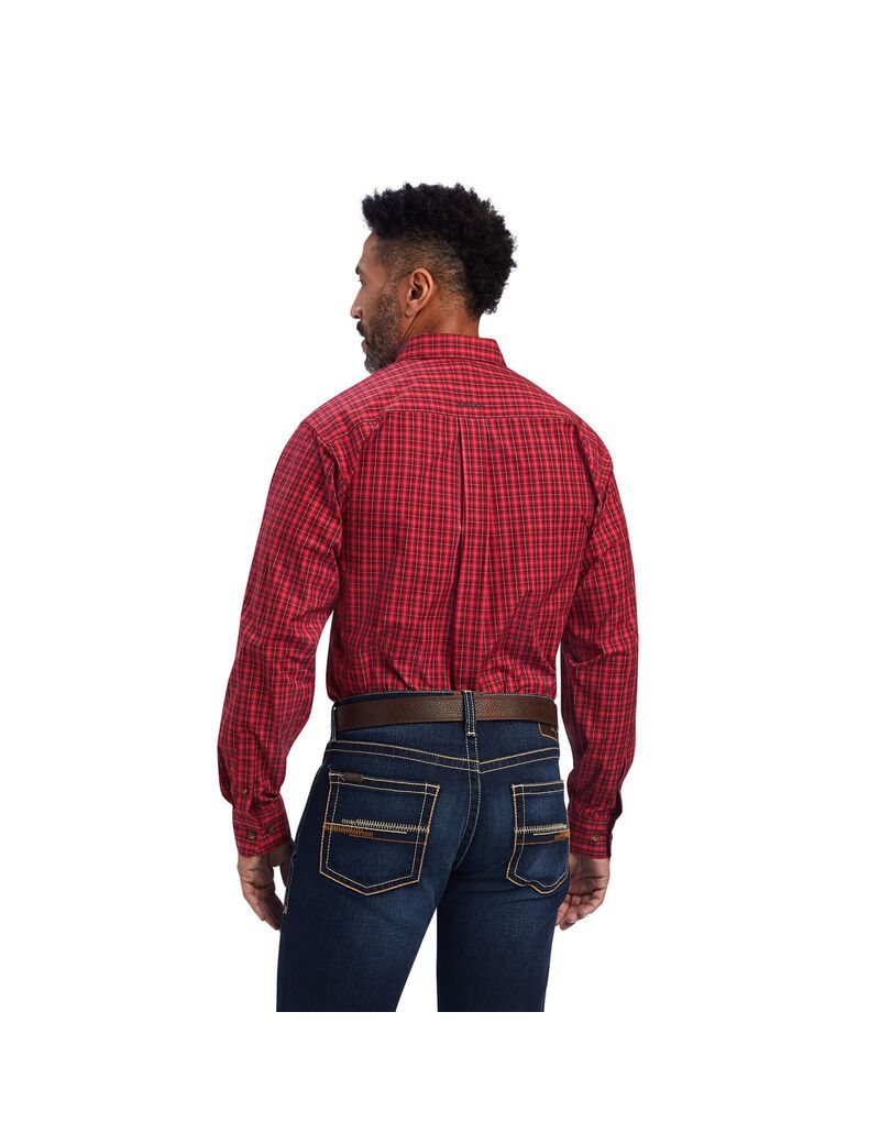 Camisas De Traje Ariat Team Mariano Fitted Hombre Rojas | UWTX47832