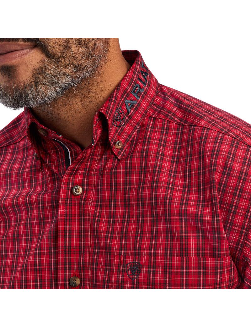 Camisas De Traje Ariat Team Mariano Fitted Hombre Rojas | UWTX47832