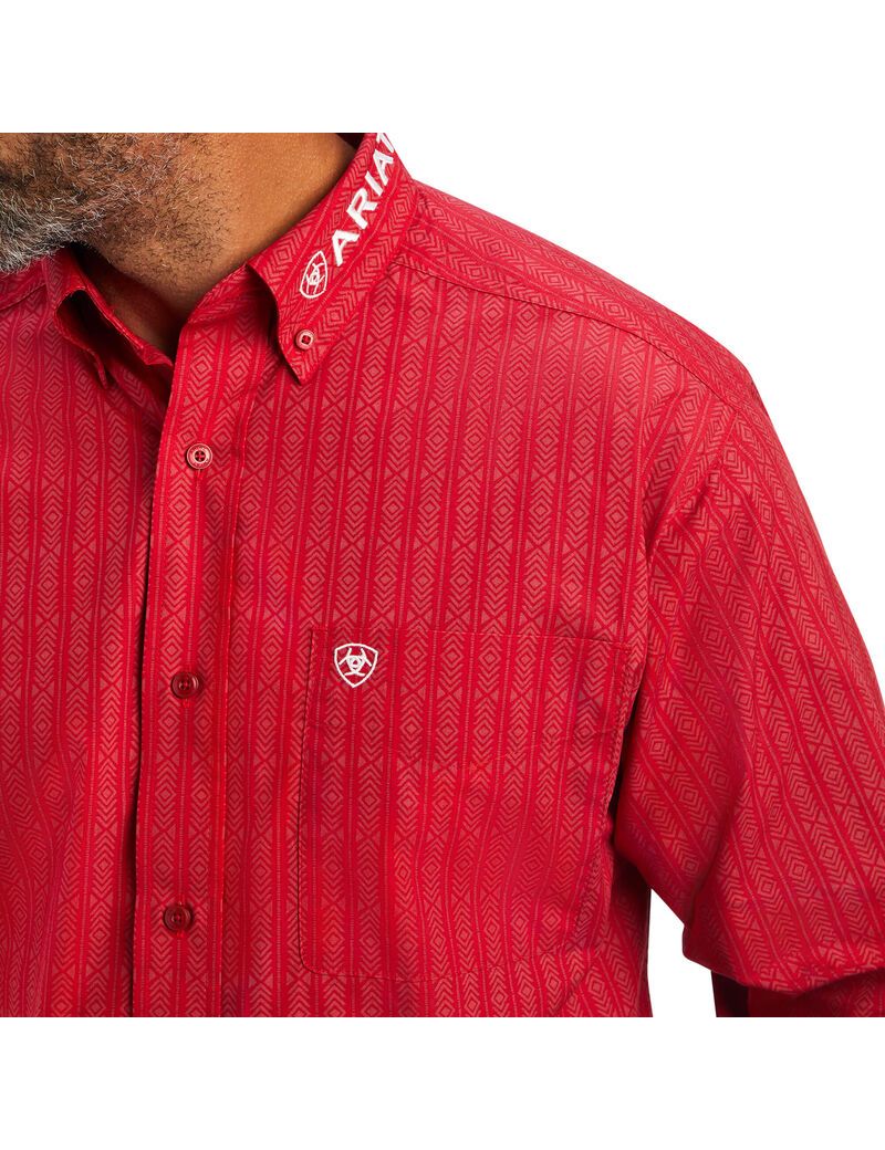 Camisas De Traje Ariat Team Maximus Classic Fit Hombre Rojas | SCQE96157