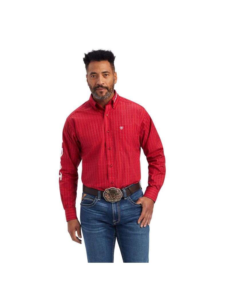 Camisas De Traje Ariat Team Maximus Classic Fit Hombre Rojas | SCQE96157