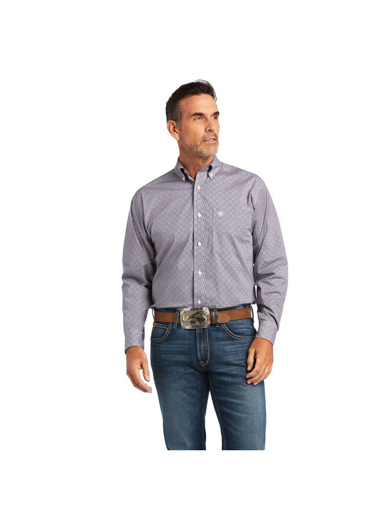 Camisas De Traje Ariat Tenzin Stretch Classic Fit Hombre Multicolor | EVPA96012