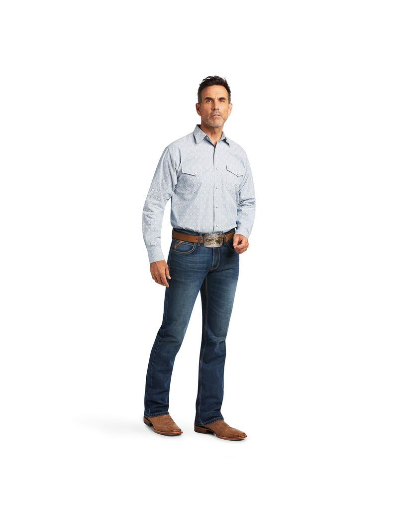 Camisas De Traje Ariat Tobin Classic Fit Hombre Multicolor | SMDI87560