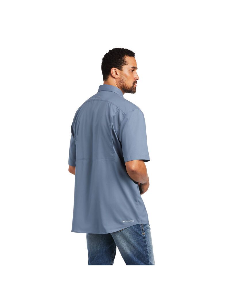 Camisas De Traje Ariat VentTEK Classic Fit Hombre Gris | GPHZ52910