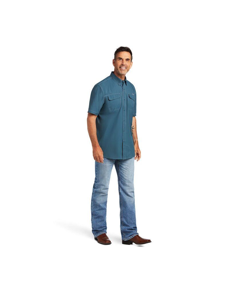 Camisas De Traje Ariat VentTEK Outbound Classic Fit Hombre Multicolor | FVAH53784