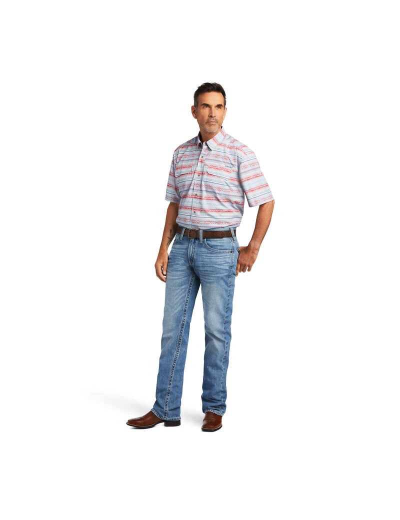 Camisas De Traje Ariat VentTEK Outbound Classic Fit Hombre Azules | GDYX31984