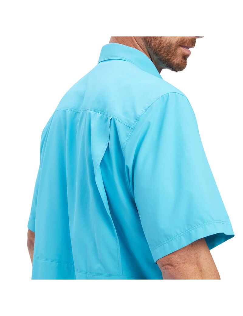 Camisas De Traje Ariat VentTEK Outbound Classic Fit Hombre Azules | MQPI47861