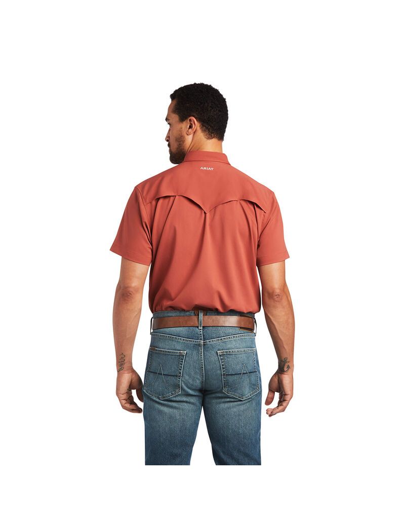 Camisas De Traje Ariat VentTEK Western Fitted Hombre Multicolor | BRTJ63498