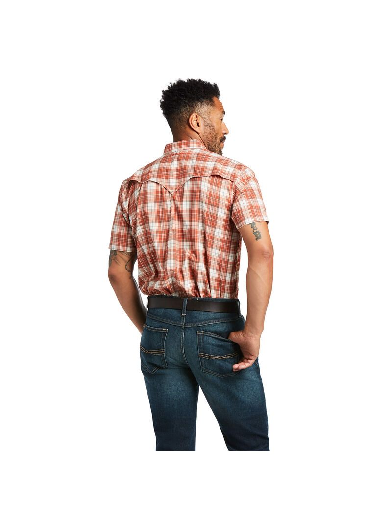 Camisas De Traje Ariat VentTEK Western Fitted Hombre Multicolor | OPCG83195