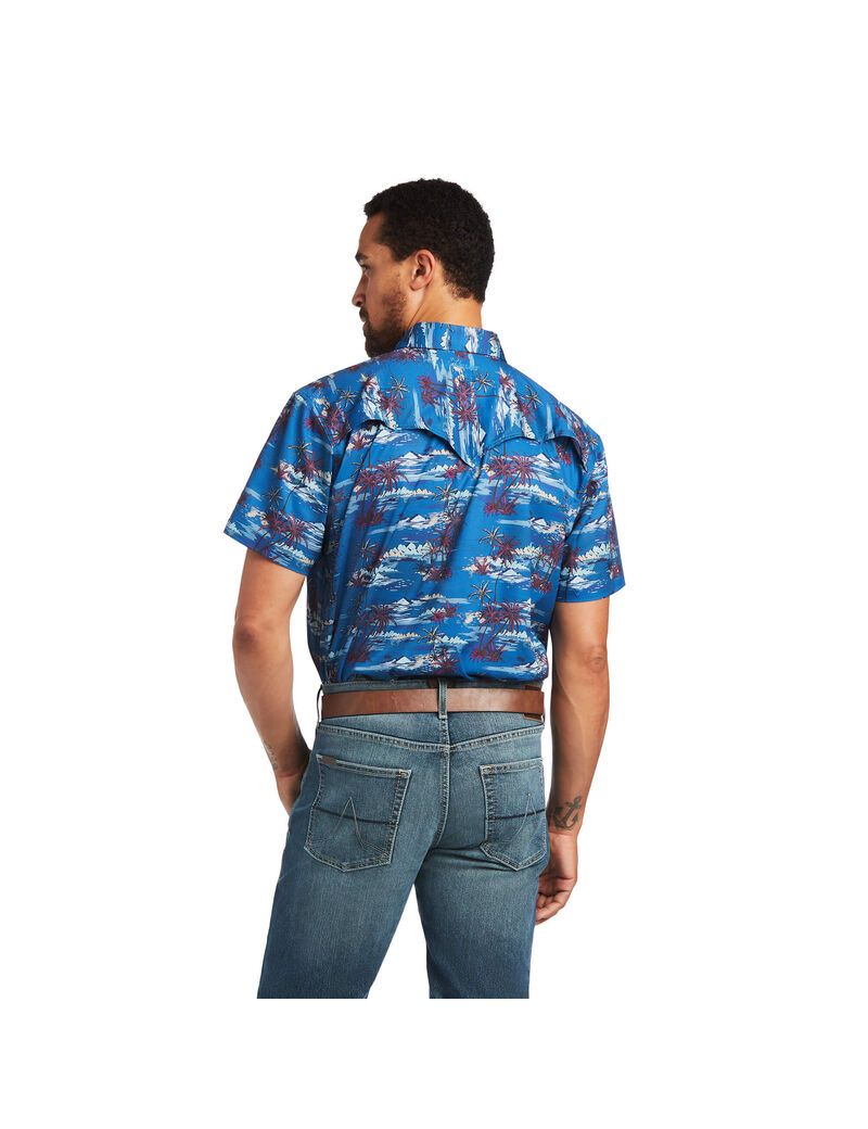 Camisas De Traje Ariat VentTEK Western Fitted Hombre Multicolor | ZAGW12986