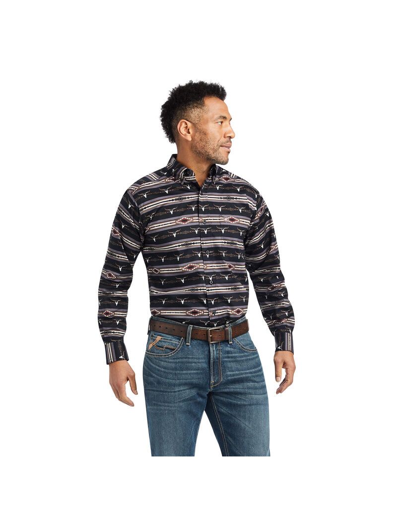 Camisas De Traje Ariat Woods Fitted Hombre Multicolor | FLNK31268