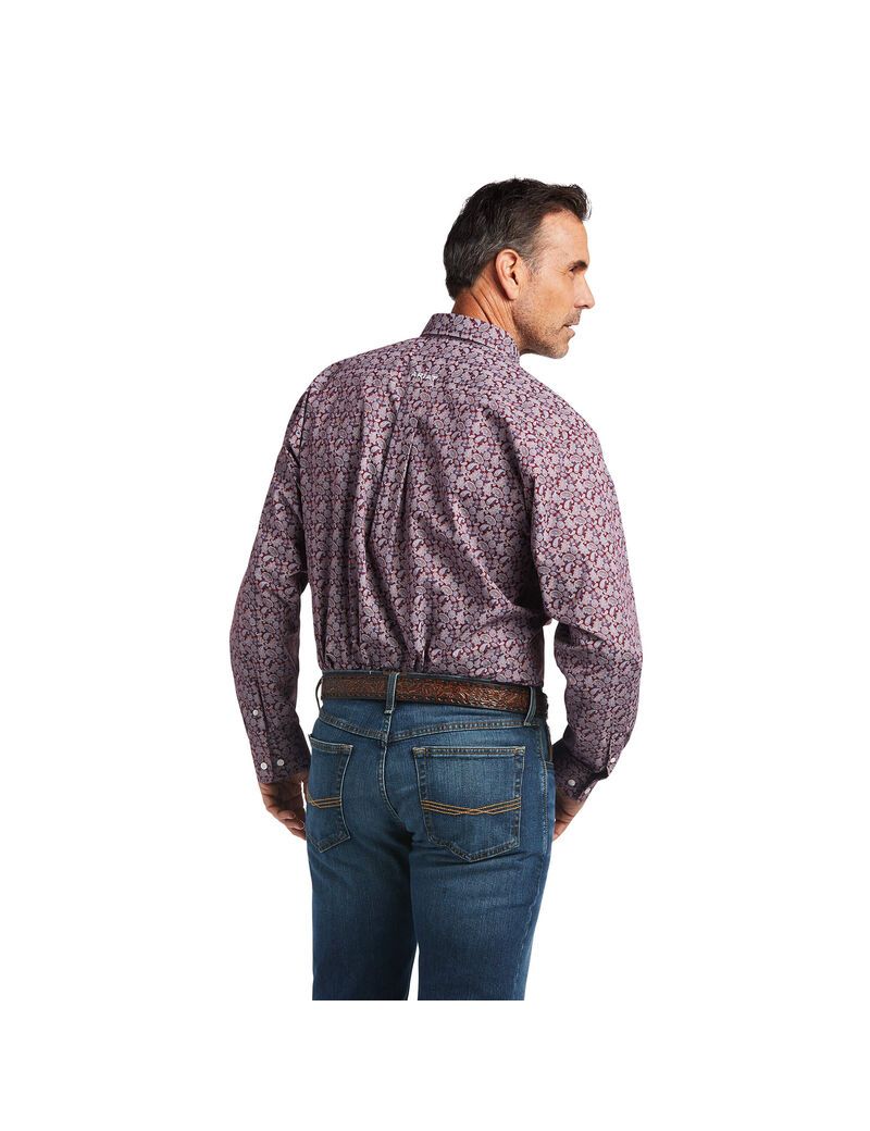 Camisas De Traje Ariat Wrinkle Free Castiel Classic Fit Hombre Multicolor | CAWQ06214