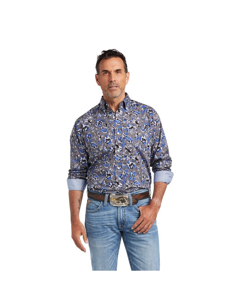 Camisas De Traje Ariat Wrinkle Free Cormac Classic Fit Hombre Multicolor | EKMB13945