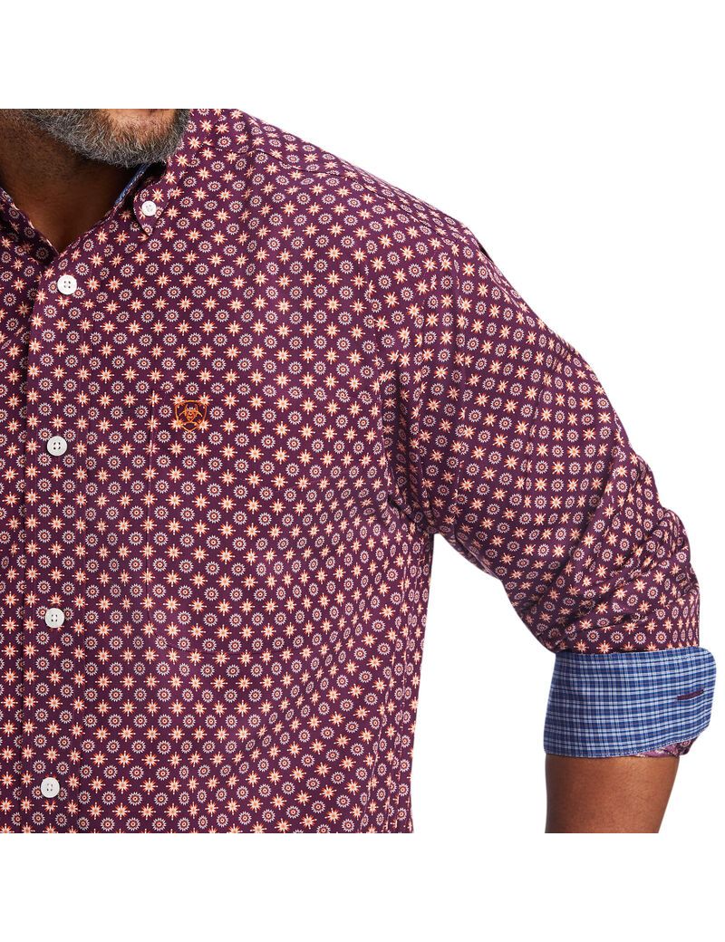 Camisas De Traje Ariat Wrinkle Free Deklan Classic Fit Hombre Multicolor | XHJN52078