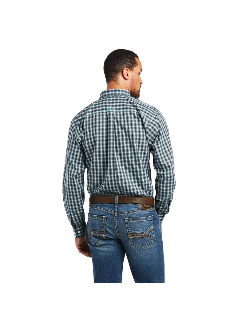 Camisas De Traje Ariat Wrinkle Free Houston Fitted Hombre Multicolor | VIMP35270