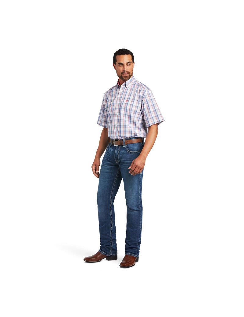 Camisas De Traje Ariat Wrinkle Free Nasir Classic Fit Hombre Blancas | EUVK67245