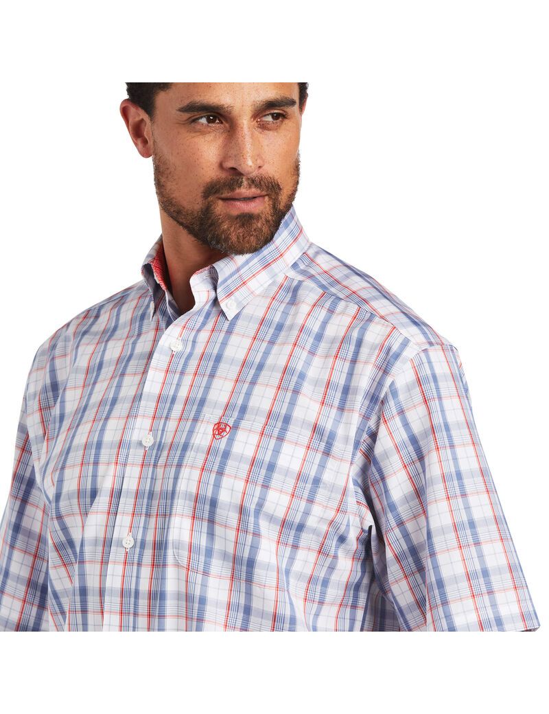 Camisas De Traje Ariat Wrinkle Free Nasir Classic Fit Hombre Blancas | EUVK67245