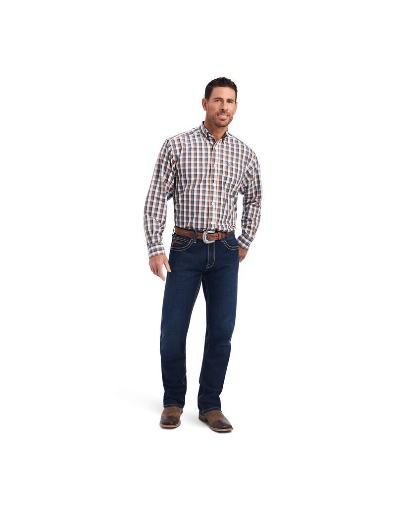 Camisas De Traje Ariat Wrinkle Free Scout Classic Fit Hombre Multicolor | VIOS90861