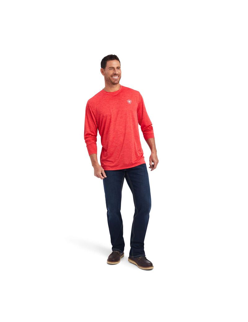 Camiseta Ariat Charger 93 Liberty Hombre Rojas | ONWG27015