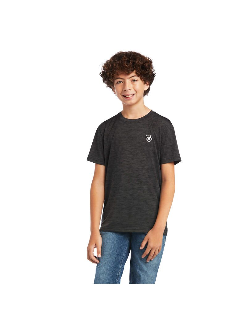 Camiseta Ariat Charger Patriotic Tee Niños Gris | YIWC83950