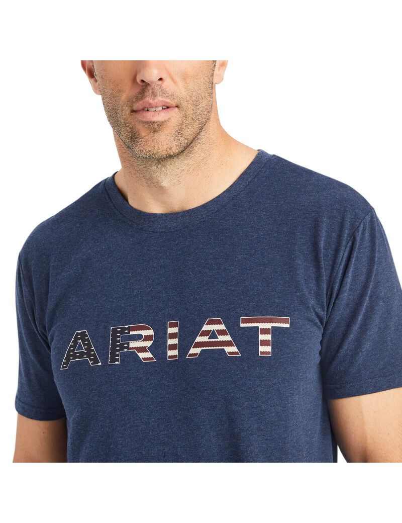 Camiseta Ariat Chimayo Estampadas Hombre Azul Marino | GRYW73190