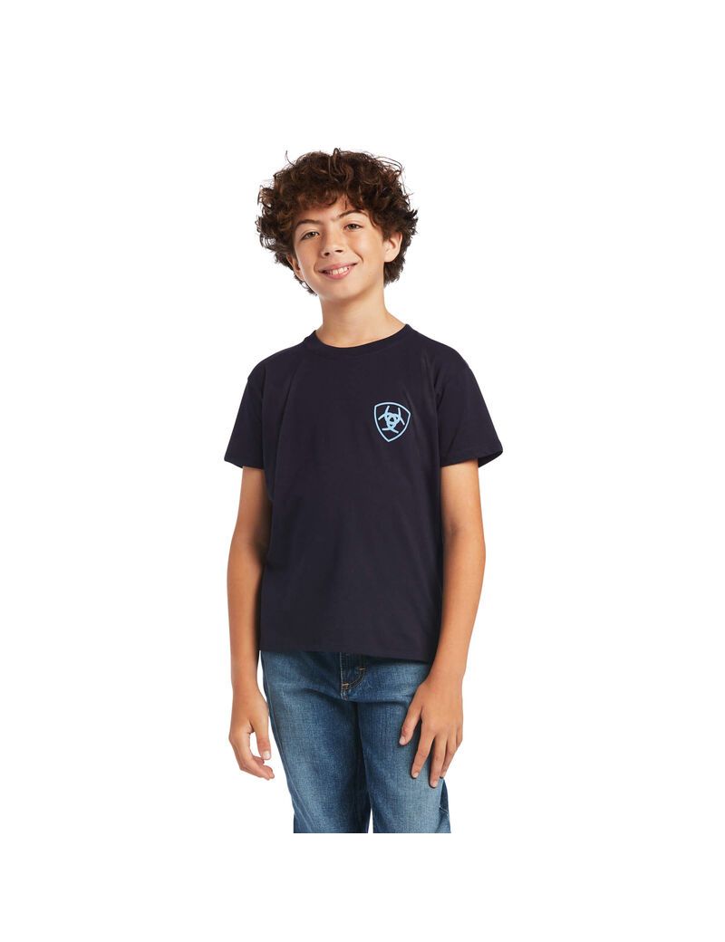 Camiseta Ariat Diamond Wood Niños Azul Marino | NJIM87305