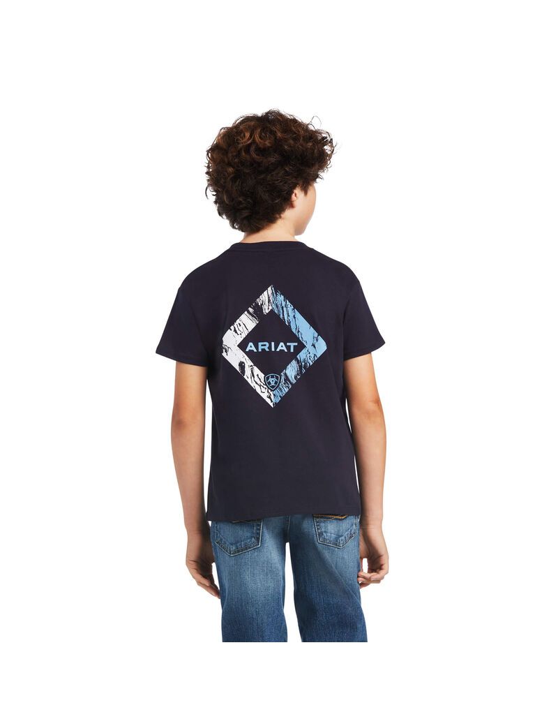 Camiseta Ariat Diamond Wood Niños Azul Marino | NJIM87305