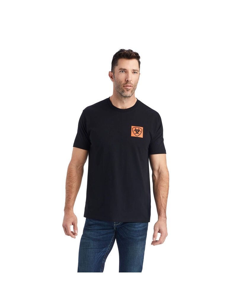 Camiseta Ariat Linear Octane Hombre Negras | AKYF34715