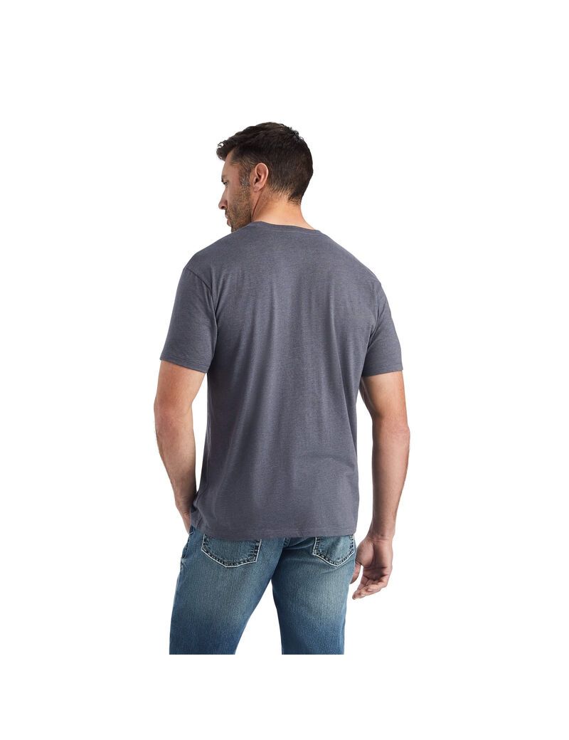 Camiseta Ariat Masthead Hombre Titanium | CLQW14735