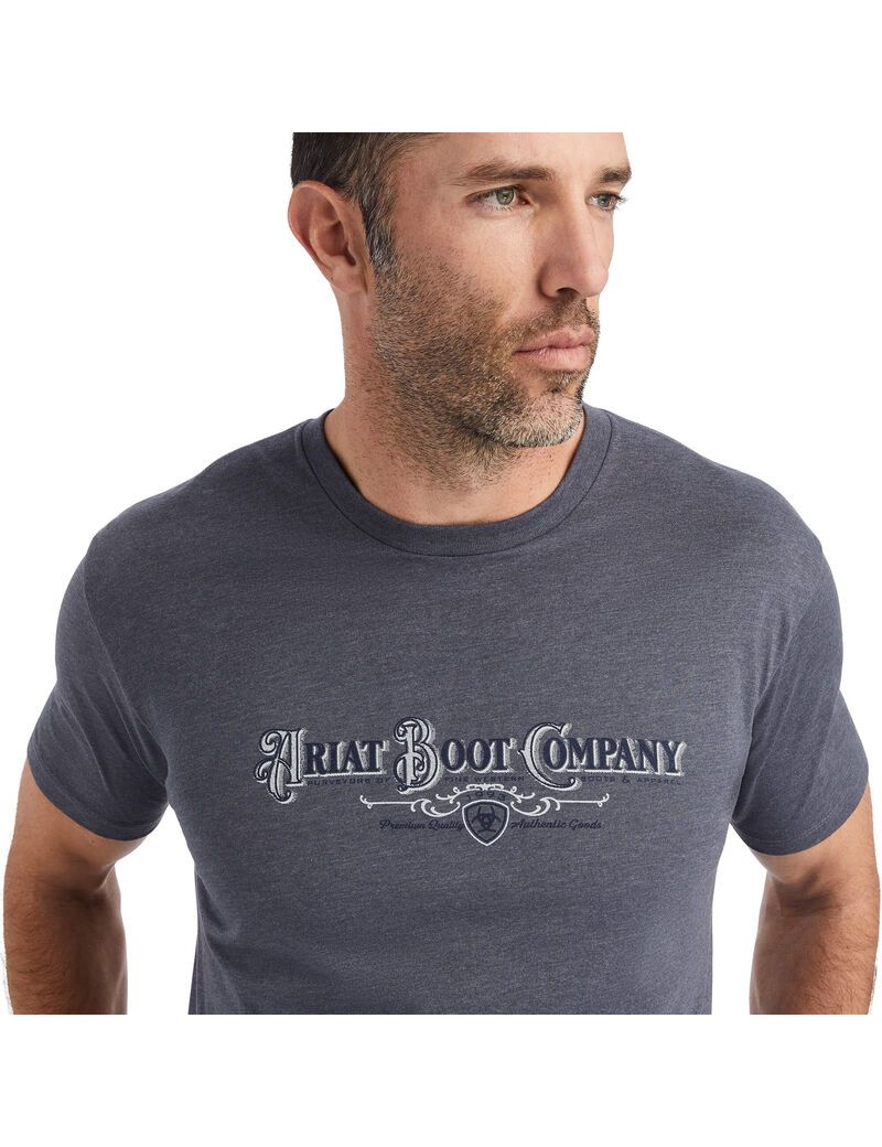 Camiseta Ariat Masthead Hombre Titanium | CLQW14735