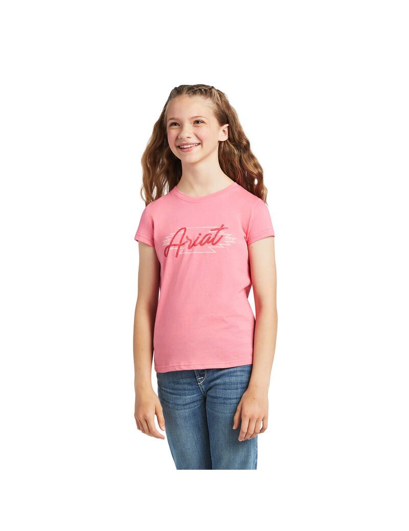 Camiseta Ariat REAL Border Estampadas Tee Niños Multicolor | TXRZ95821