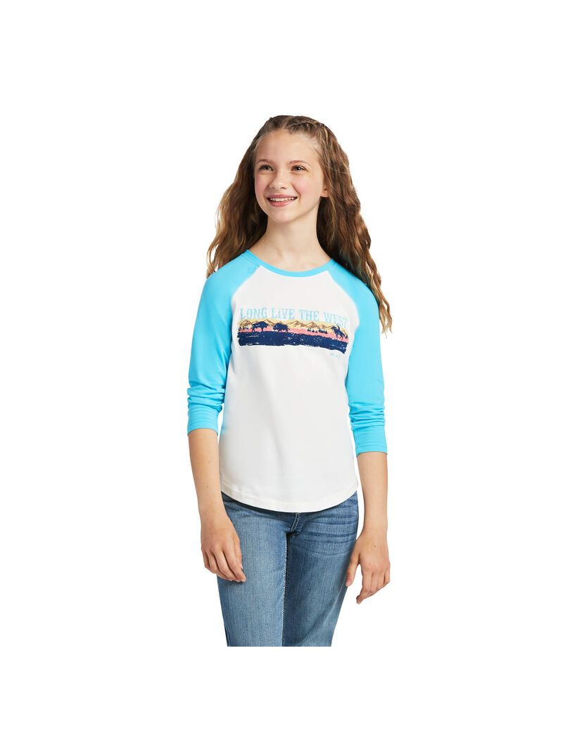 Camiseta Ariat REAL Long Live Tee Niños Multicolor | GHSO62583