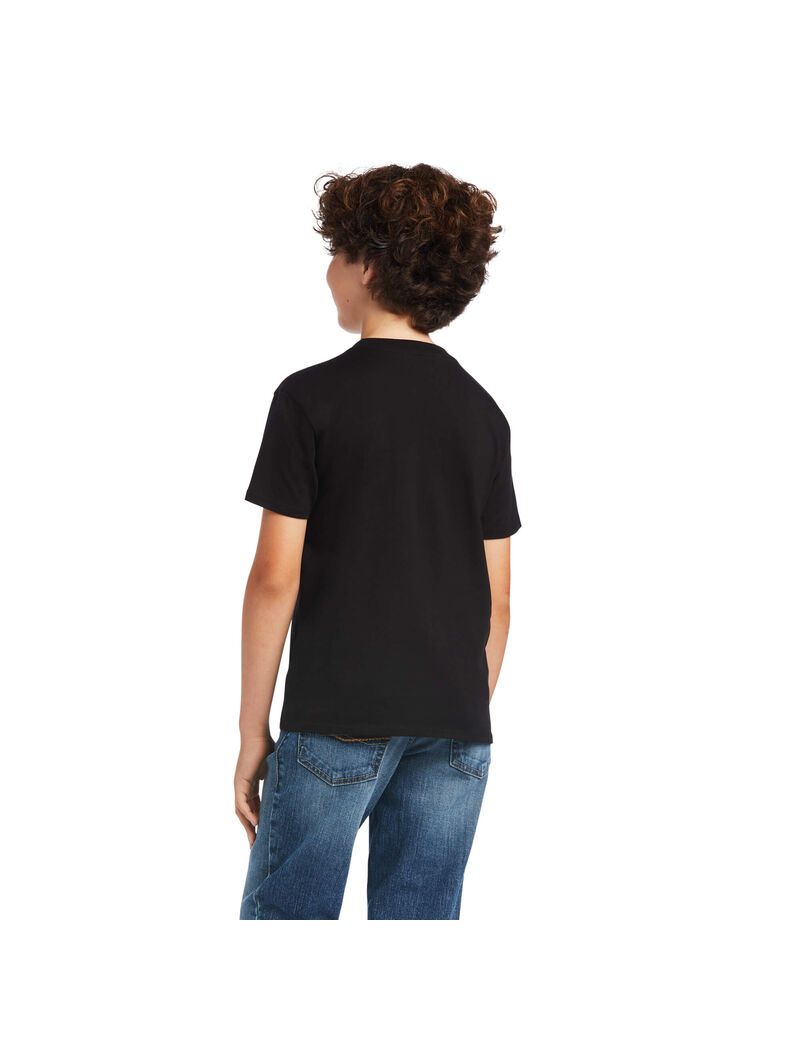 Camiseta Ariat Rope Shield Niños Negras | VDPH58792