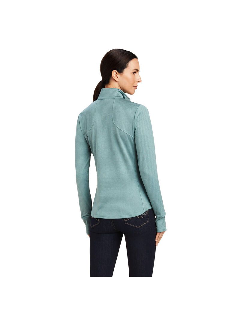 Capas Intermedias Ariat Gridwork 1/4 Zip Mujer Multicolor | BNRP89637