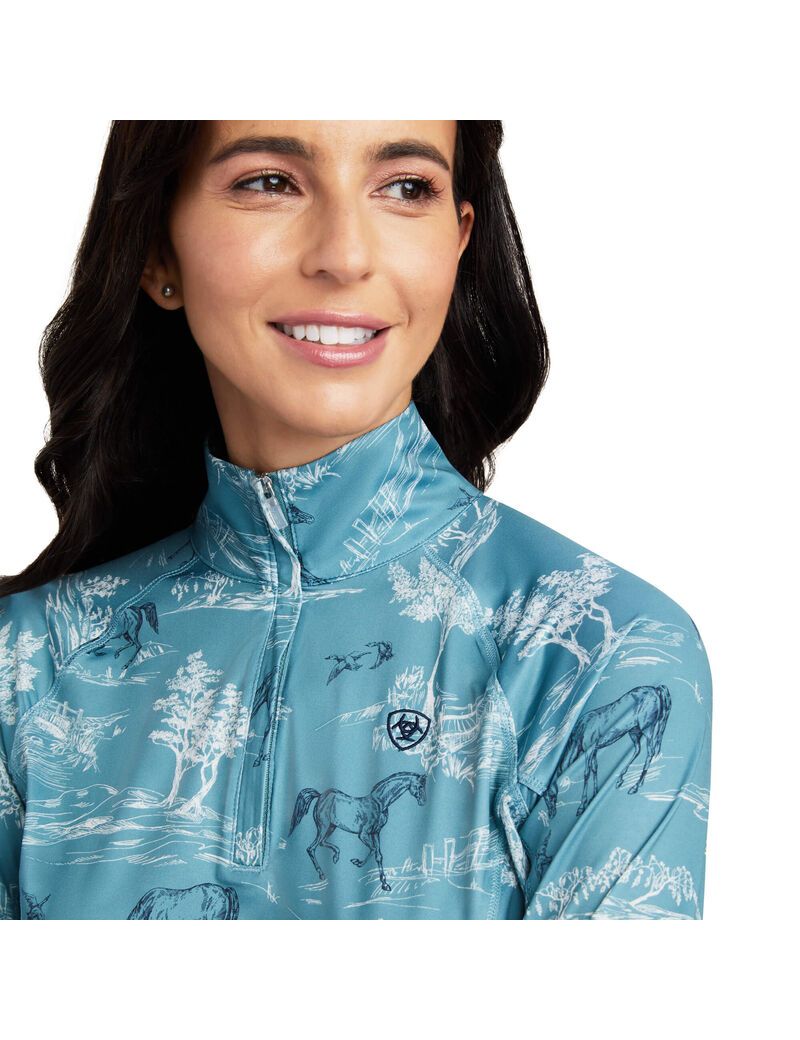 Capas Intermedias Ariat Lowell 2.0 1/4 Zip Mujer Multicolor | QZNT84912