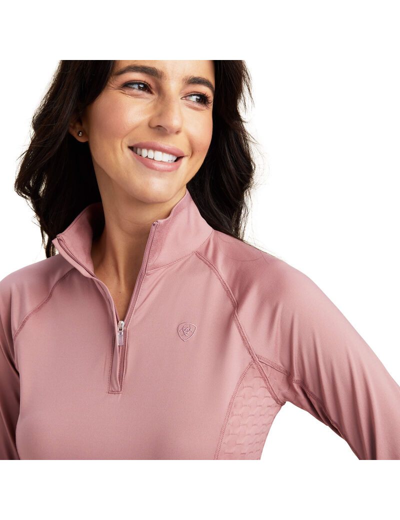 Capas Intermedias Ariat Lowell 2.0 1/4 Zip Mujer Rosas | WCFE04169