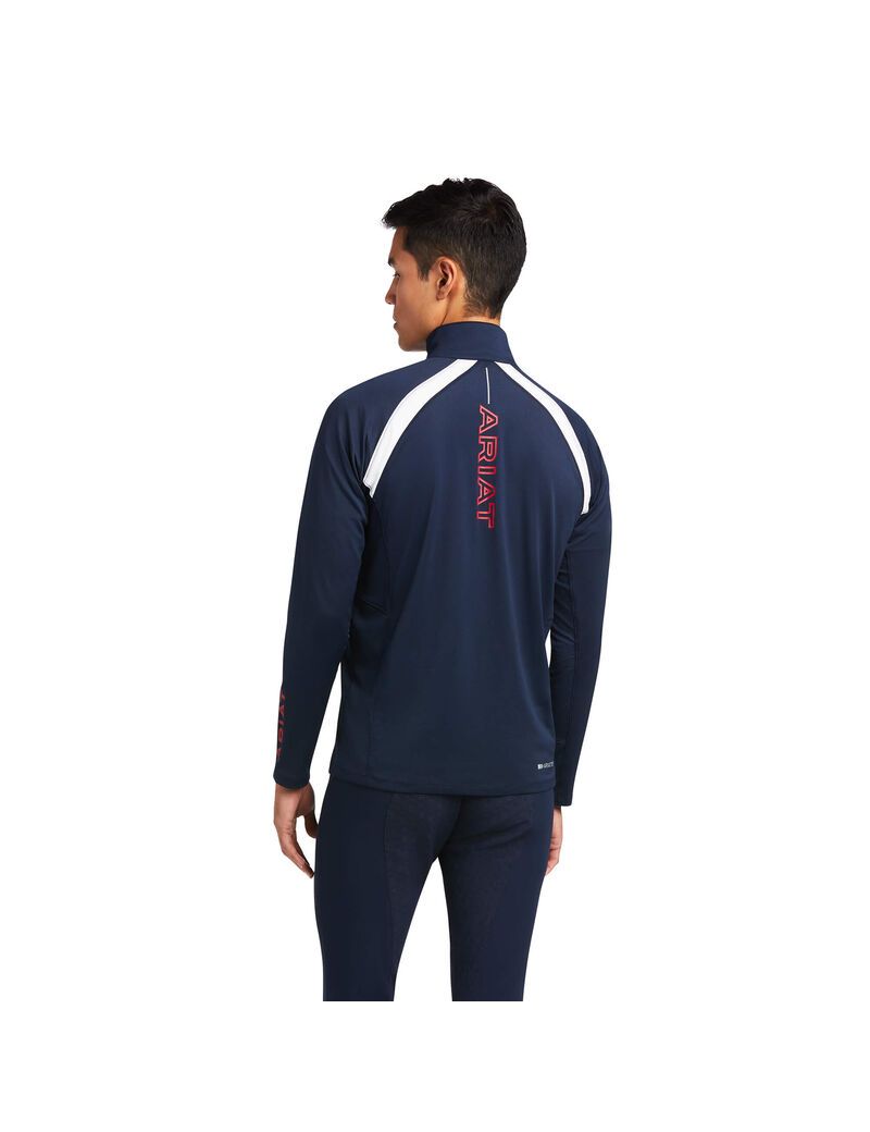 Capas Intermedias Ariat Sunstopper Team 1/4 Zip Hombre Multicolor | QREM06951