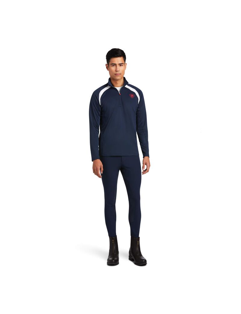 Capas Intermedias Ariat Sunstopper Team 1/4 Zip Hombre Multicolor | QREM06951