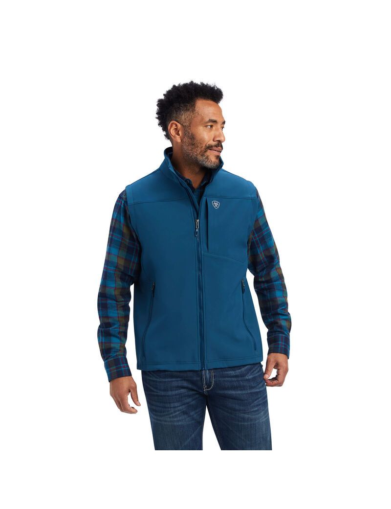 Chalecos Ariat Logo 2.0 Softshell Hombre Azules | KXSP19837